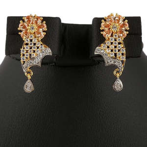 Kundan Jewellery <b>Locket</b> Set - Golden & <b>Silver</b> - Product Image 3