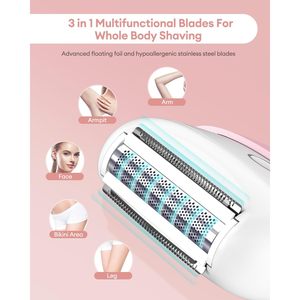 Rasoir électrique pour hommes, mini rasoir rotatif sans fil avec 2 lames, tondeuse à barbe à double lame pour le rasage du visage - Product Image 5