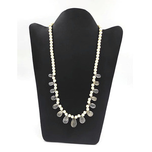 Rutile ลูกปัดไข่มุกสีดำสร้อยคอทำมือสไตล์โบฮีเมียน,สร้อยคอลูกปัดแลพิสแลซูลีแฟนซีสีสันสวยงามติดลูกปัดชายหาดเครื่องประดับมีสไตล์สำหรับเป็นของขวัญแก่ผู้หญิง - Product Image 1