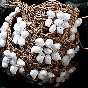 เข็มขัดเปลือกหอยสีขาวจากอินโดนีเซีย SEASHELL JEWELRY เข็มขัดเปลือกหอยสีขาวสำหรับหัวเข็มขัดลาย O - Product Image 1