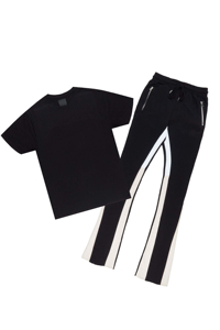 Pantalon évasé en coton à la mode pour hommes coupe slim taille haute pantalon à fond cloche pour tenues décontractées ou de fête - Product Image 2