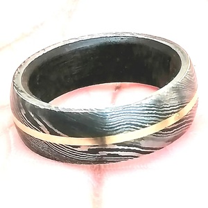 Tùy Chỉnh Handmade Damascus Vòng Thép Với Hộp Quà Tặng Đẹp Tùy Chỉnh Món Quà Cưới Cho Cá Nhân Hoặc Kỷ Niệm Quà Tặng - Product Image 5