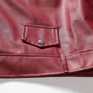 Chaqueta de cuero de alta calidad para hombre Slim Fit Elegante Cómodo Nuevas llegadas Diseño OEM Precio al por mayor Chaquetas de cuero de bajo costo - Product Image 4