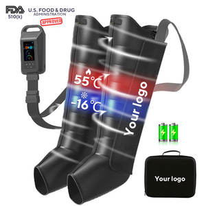 Stivali a compressione d'aria a 8 camere con terapia del calore e del freddo, pressione regolabile e Design ricaricabile per il recupero completo delle gambe - Product Image 1