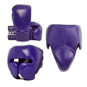 Ensemble de boxe de sparring professionnel de haute qualité, sur mesure, couleur personnalisée, en cuir véritable, pour la boxe - Product Image 1