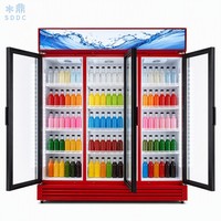 Réfrigérateur à boissons avec porte vitrée transparente, équipement de réfrigération par compression, faible consommation d'énergie, refroidisseur de boissons réglable