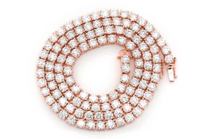 Collar de cadena de tenis de moissanita chapado en oro y plata de ley, collar de diamantes certificado GRA, últimos diseños de joyería para mujer - Product Image 5