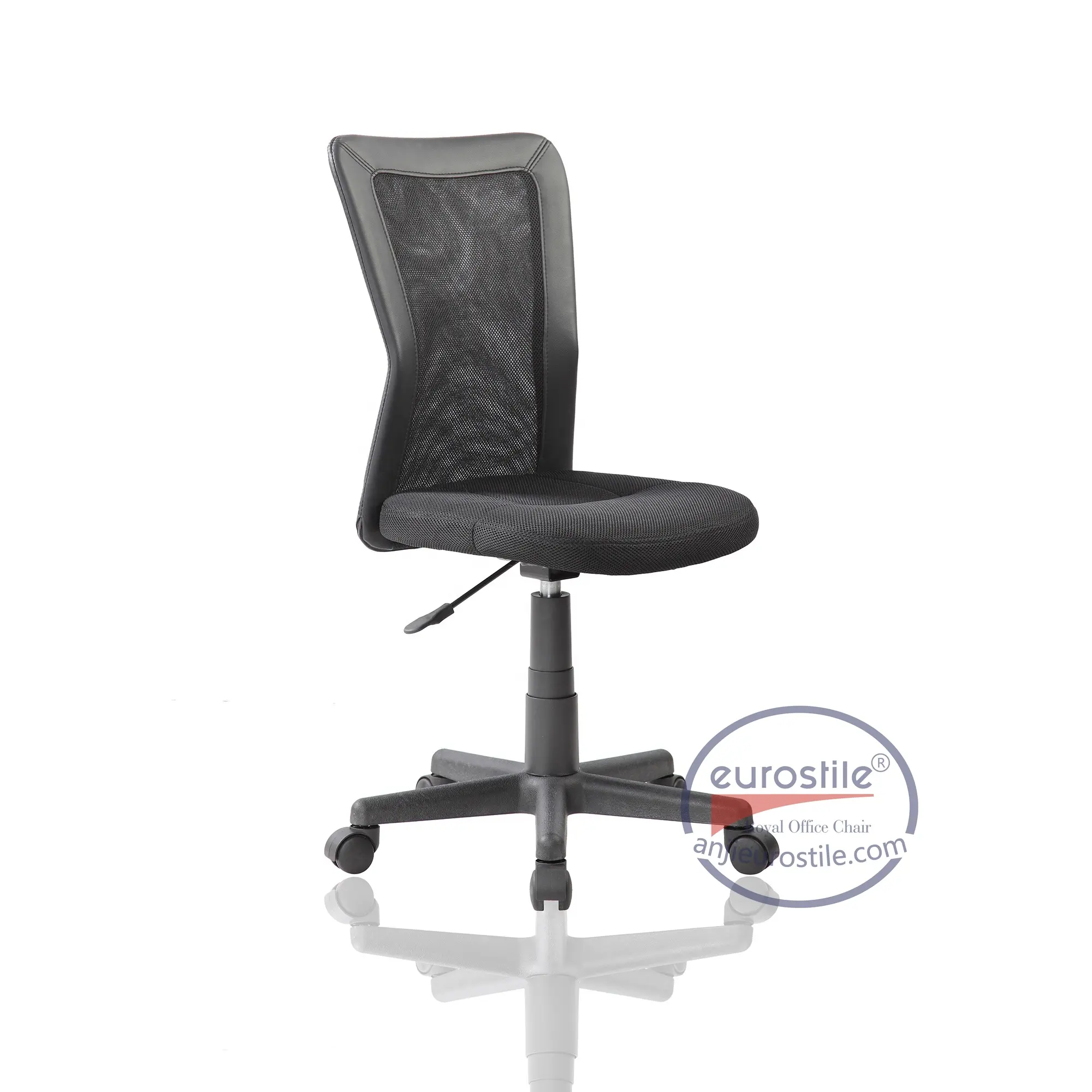 Eurostile 2022 World Class Most Popular Simple Armless Light Mid-Back Cooling Breathable Office Mesh Task Chair Office Chair