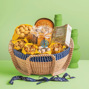 Handmade Wicker Crescent <b>Gift</b> Basket Ramadan <b>Eid</b> Decorative Rattan Hamper Snack Candy Storage Box Ethnic Festival Home Decor - Product Image 4