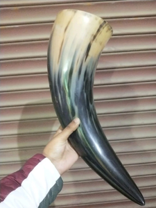 Corne à boire Viking Qualité indienne Naturel Logo personnalisé Noël Inde par artisanat en croissant - Product Image 5