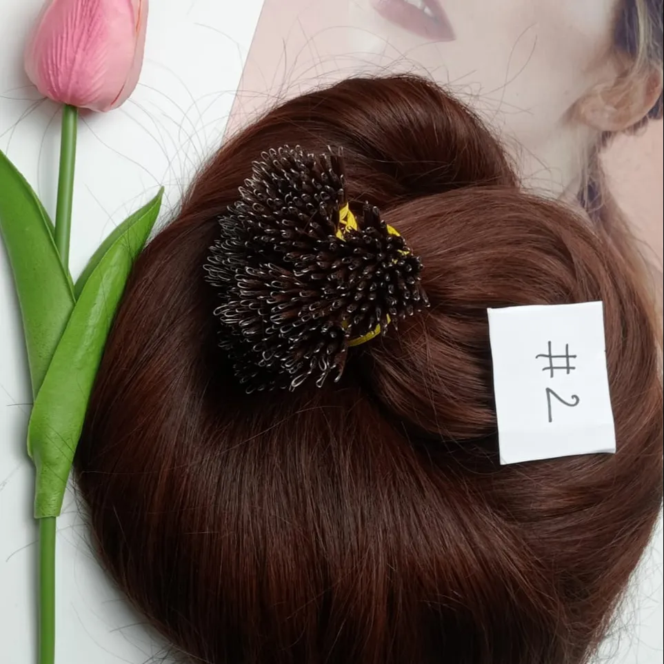 Estensione dei capelli umani con punta Nano diritta a doppia estrazione dei capelli 100% capelli umani Remy
