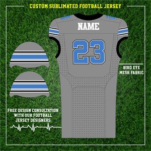 Camiseta de fútbol americano de malla con logotipo de número personalizado, Conjunto de camiseta de fútbol americano bordada por sublimación, ropa de camiseta de fútbol americano - Product Image 2