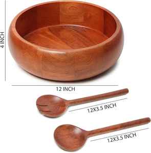 Tazón de madera de mango Decoración colgante para utensilios de cocina Vajilla Tazones de masa Forma rectangular Tazones de masa de madera - Product Image 1