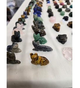 Piedra de cristal Natural tallada a mano gema estatuilla ornamento para meditación Altar espacio Oficina y decoración de exhibición - Product Image 6