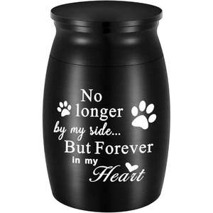 Approvisionnement en gros Nouveau design Texte personnalisé disponible Urnes en métal pour animaux de compagnie pour garder les cendres d'animaux de compagnie disponibles à bas prix - Product Image 6