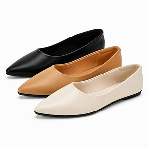 Zapatos Planos de Mujer con Punta en Pico, Ligeros, Sin Cordones, Casuales, para Vestir, con Logotipo Personalizado, Pedido al por Mayor, para Oficina y Uso Diario - Product Image 1