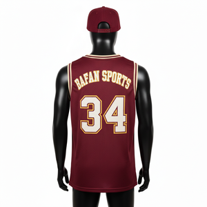 Camiseta de Baloncesto para Hombre, 180 GSM, Transpirable, Malla de Poliéster, Paneles Laterales Dorados y Marrones, Logotipo Personalizado con Prensa de Calor, Camiseta Deportiva - Product Image 2