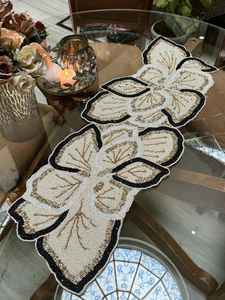 Mantel Individual con cuentas, cargador redondo hecho a mano para comedor de lujo y decoración de vacaciones, pieza única hecha a mano con cuentas, mantel, inauguración de la casa - Product Image 3