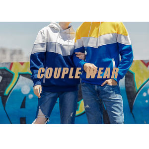 Sweat-shirt pour homme personnalisé en gros, coton décontracté, coton lourd, uni, bicolore, couleur contrastée, sweat-shirt basique d'hiver, impression numérique - Product Image 6