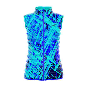 Veste sans manches matelassée à col roulé en laine imprimée pour femmes, personnalisée, imperméable, coupe-vent, respirante, écologique, de haute qualité - Product Image 2