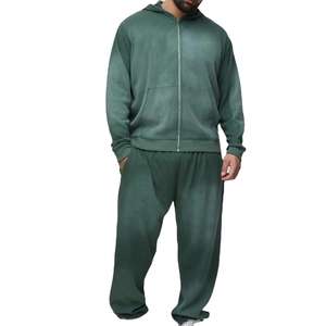 Ensemble sweat-shirt et pantalon droit unisexe avec logo personnalisé, sweat-shirt en coton lourd personnalisé, coupe ample et décontractée, survêtement pour homme - Product Image 6