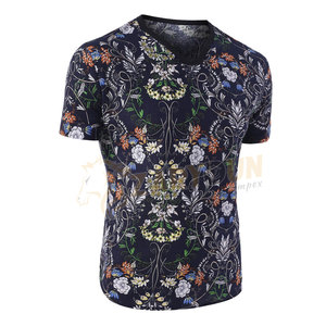 Men's Quick Dry O-Neck Gym Fitness Training Tee Shirt Custom Sublimation T-Shirt with Pattern Printing for Best Quality - Product Image 3