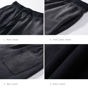 Nouveau pantalon de survêtement pour homme, style décontracté, coupe droite, léger, en toile de luxe, avec logo personnalisé, effet délavé, vente en gros - Product Image 6