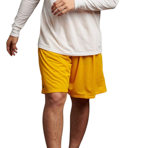 Shorts de sport en toile de polyester de haute qualité pour hommes, taille mi-haute, avec maille personnalisée et motif uni, pour le basketball (vente en gros) - Product Image 1