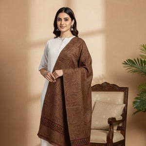 Premium Warm Kullu Wool Shawl 80x40 Inch Women's Breathable with Timeless Traditional Design for Winter Season Use Market Price - Product Image 6