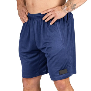 Short de gym avec logo personnalisé pour hommes, bermuda d'été, avec poches, méthode de tissage tricoté, technique de teinture unie pour la course à pied - Product Image 4