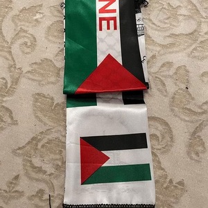 Venta caliente 15x150cm Club de fútbol Fan Palestina bandera bufanda diseño personalizado impreso tejido Worldcup poliéster para otoño barato - Product Image 2