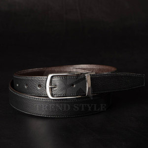 เข็มขัดหนังสีเดียวมีสไตล์ วัสดุคุณภาพสูงเพื่อการใช้งานที่ยาวนาน เข็มขัดหนังสีเดียวสำหรับผู้ชาย - Product Image 5