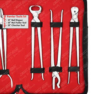 Kit de herramientas de herrador, hecho a medida, remachador de pezuña, extractor de zapatos, Alicates de extracción de clavos, cuchillo de recorte de pezuña, martillo de conducción - Product Image 2