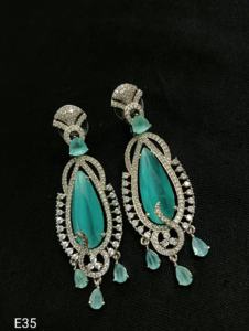 <b>Indian</b> Latest Exclusive Designer Light Weight With American Diamond Earring Women for Party Women's Fashionable Party - Product Image 4