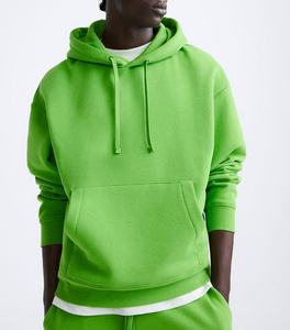 Chándal de gran tamaño de algodón de invierno para hombres, Sudadera con capucha desgastada estampada, conjuntos de chándales de lavado - Product Image 5