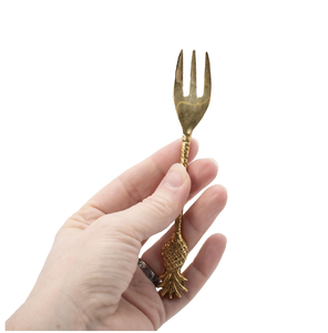 ชุดส้อมทองเหลืองส้อมมีดงานออกแบบแนวชนบทชุดเครื่องใช้บนโต๊ะอาหารทำด้วยมือ - Product Image 3