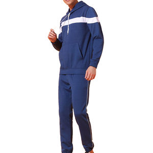 Los mejores chándales de hombre con capucha de invierno con estampado personalizado a la moda-Conjunto de gimnasio de ropa deportiva de algodón 100% transpirable - Product Image 3