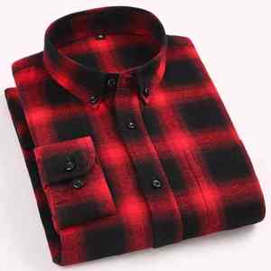 High Quality Flannel Casual <b>Shirts</b> for Men Plus Size Long Sleeve Design Anti-Wrinkle and Breathable for Spring men's <b>shirts</b> - Product Image 5
