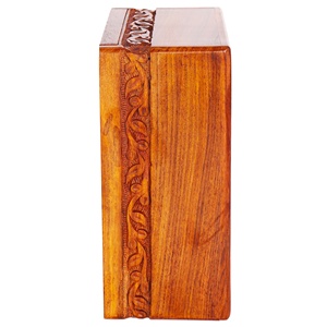Bois de rose massif économique taille moyenne, taille d'urne 7x5x4 "pour 87 pouces Cu | Prêt à être expédié - Product Image 4