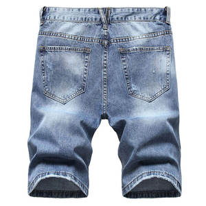 Latest Design <b>Men's</b> Vintage <b>Jeans</b> Shorts Breathable Denim Fabric Mid <b>Waist</b> Straight Style <b>for</b> Summer OEM Service Available - Product Image 5