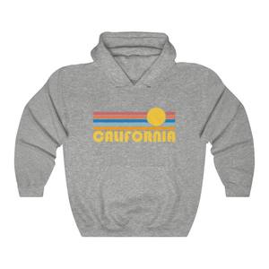 Sudadera con capucha Retro California Sunset, sudadera unisex de mezcla de algodón - Product Image 6
