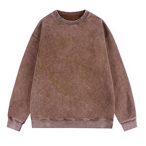 Vente en gros de sweatshirts à capuche à épaules tombantes délavés à l'acide personnalisés pour hommes sweatshirts à manches longues en coton lourd 100% prix bon marché - Product Image 2