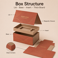 Boîtes rigides magnétiques personnalisées en terre cuite beige doré à motif vague, boîtes cadeaux multi-scénarios personnalisées avec insert pour produits de soin et cosmétiques