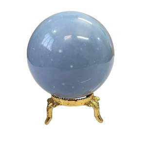 Vente en gros de boule de sphère d'angélite en cristal de pierre naturelle sphère d'angélite pour la méditation de guérison et la décoration intérieure boule de sphère en vrac - Product Image 6