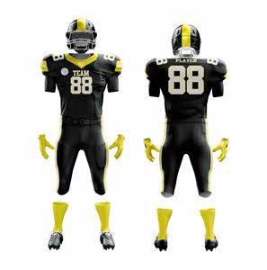 Camisetas de fútbol americano de manga corta cómodas personalizadas para jóvenes y adultos, uniformes impresos, tecnología de sublimación - Product Image 2