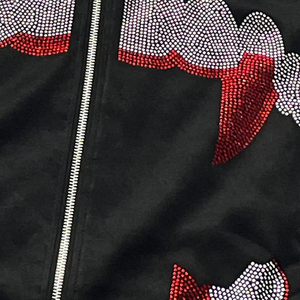 Sweats à capuche en strass en gros, sweats à capuche en strass les plus vendus, sweats à capuche en strass dernier style, sweats à capuche pour hommes de qualité bon marché - Product Image 6