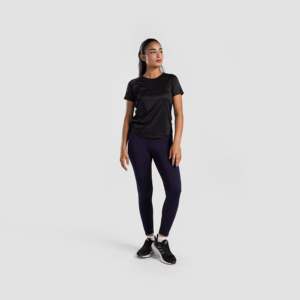 Leggings Flexbelle bleu marine, coupe ajustée, pantalon de yoga, effet push-up, tailles XL 3XL, tricoté en Spandex et Nylon, motif Tie-Dye avec strass à la taille - Product Image 4