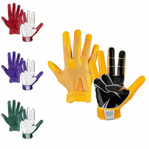 Gants de football américain à prix réduit Design personnalisé à adhérence élevée Gants de football américain à prix de gros - Product Image 1