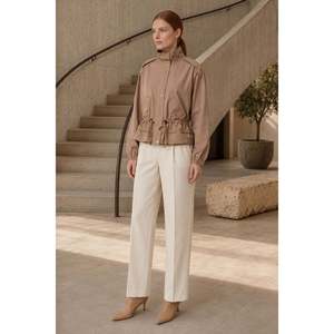 Impermeable Corto con Cintura Ajustable 6346 - Color Piedra - Product Image 6