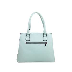 Bolso de mano informal de lujo verde P35889 para niñas de gran capacidad con decoración de rayas con estampado de plumas para fiestas uso en la playa - Product Image 1